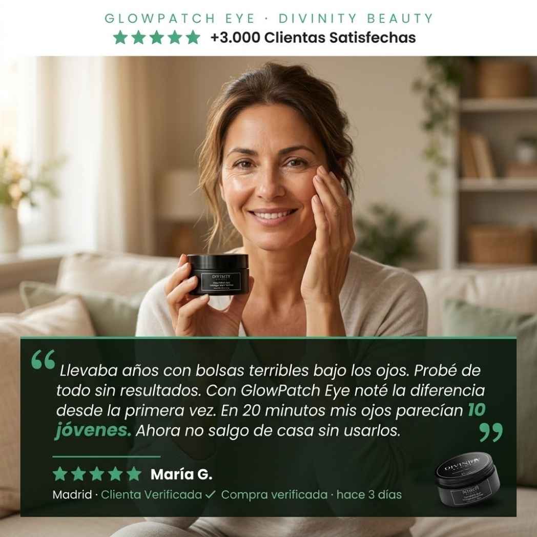 Reafirma las bolsas de tus ojos en solo 20 minutos. | GlowEye Patch