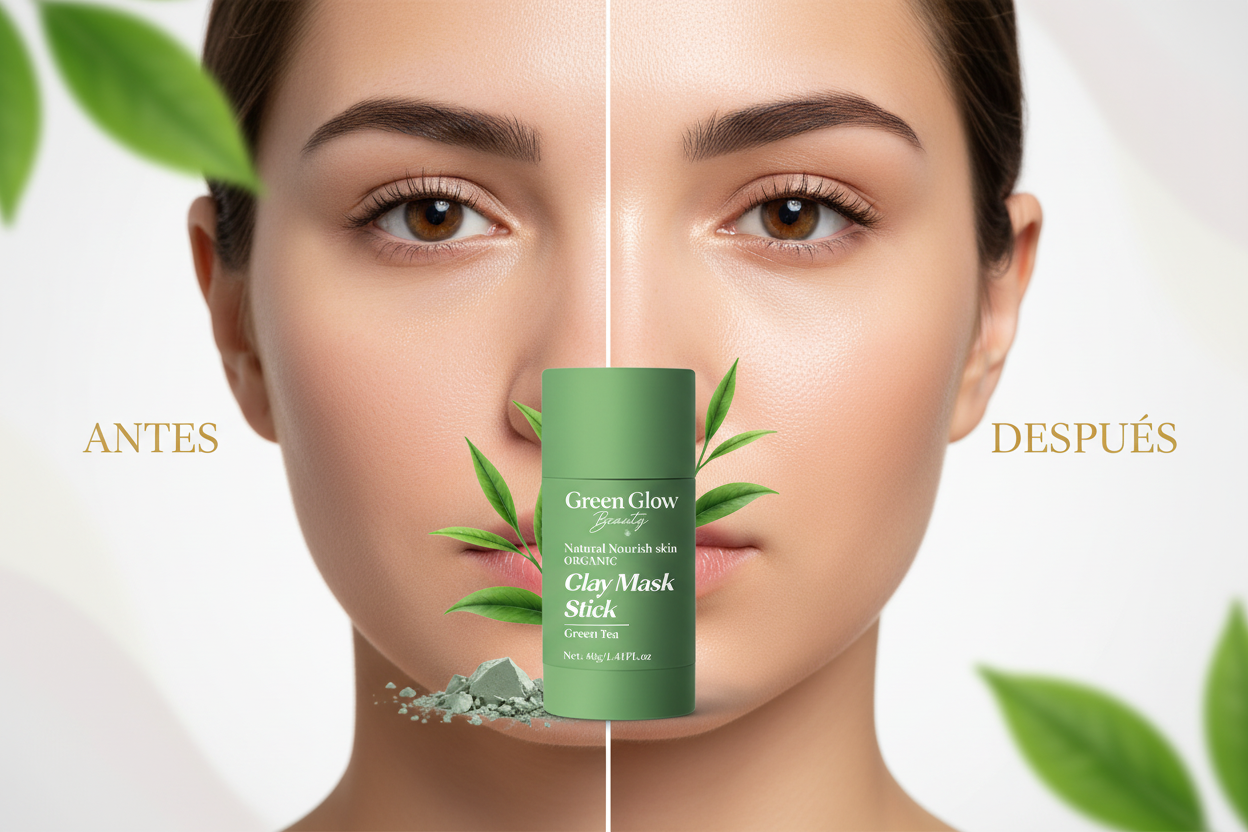 GREEN GLOW Beauty - Antes y Después con producto real
