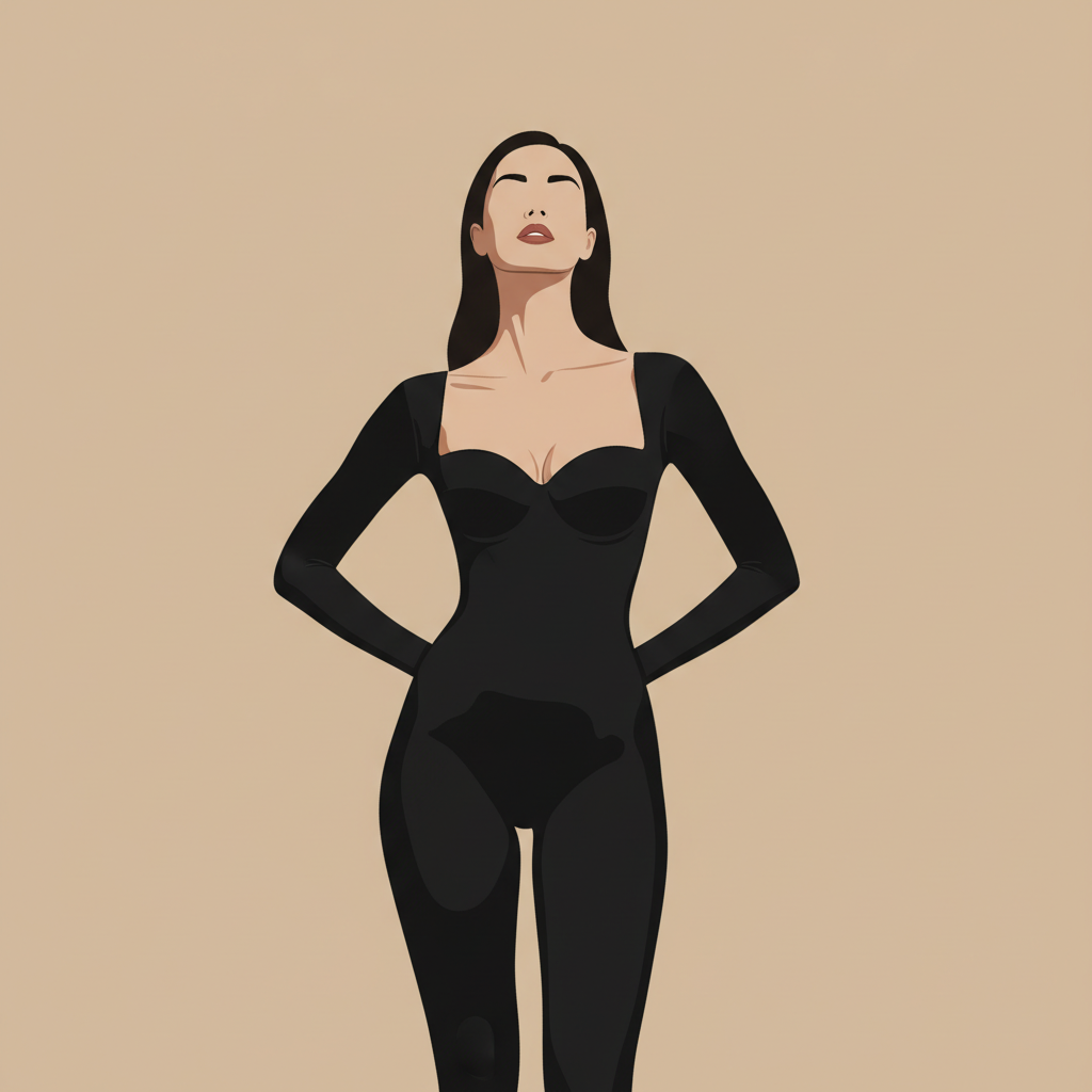 Mujer con silueta definida