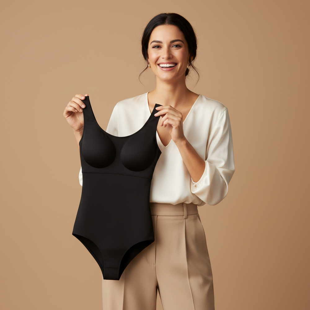 Mujer satisfecha con su faja